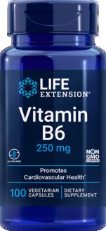 Vitamin B6, 250 mg, 100 vegetarian capsules